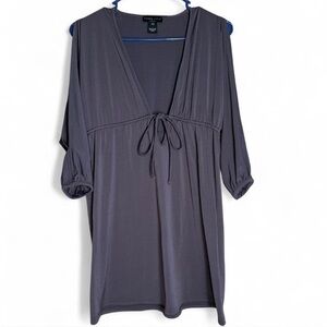 Daniela Corte Elegant Charcoal Mini Dress